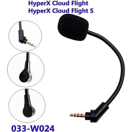 Mini 3.5mm Jack Flexible Microphone Speaker Capacitive Line Mic For HyperX Cloud Flight 033-W024