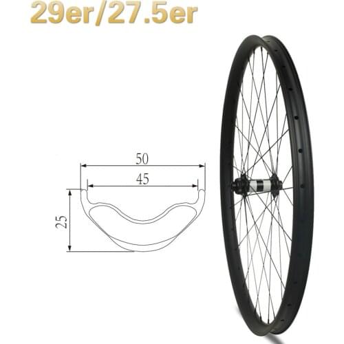 HULKWHEELS DT Swiss 350 Series 27.5er 50*25mm MTB Wheelset Tubeless Ready For 650B XC Mountain Bike Wheel Toray Carbon Fiber