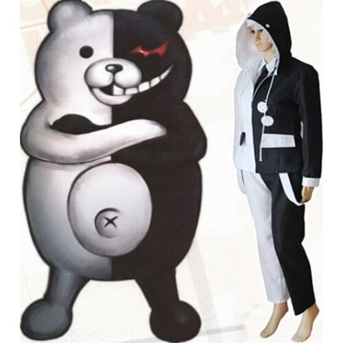 Game Danganronpa The Animation Cosplay Costumes Monokuma Cosplay Costume School Uniforms Halloween Party Anime Cosplay Costume