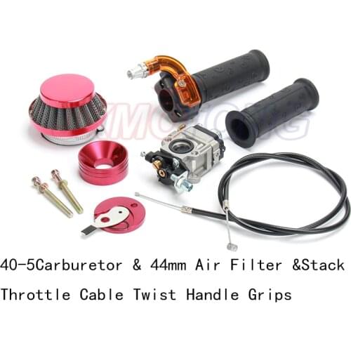 Carburetor Carb Air Filter Stack Twist Throttle Accelerator Grip + Cable For 47cc 49cc Mini Moto ATV Pocket Bike Motorcycle