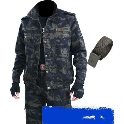 Coveralls for Worker Wear Repairman Clothing Military Uniform Tactical Camouflage Suits Jacket Cargo Pants Mens Work Clothes Set