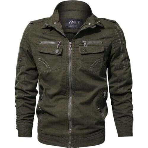 Military Jacket Men Spring Cotton Coats Casual Outwear Pilot Bomber Washed Air Force Cargo Jackets Plus Size 6XL Dropshipping