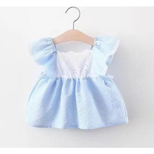 2021 Summer New Baby Girls Dress Floral Print Lace Baby Shower Princess Dress Infant Newborn Dress Toddler Kids Clothes