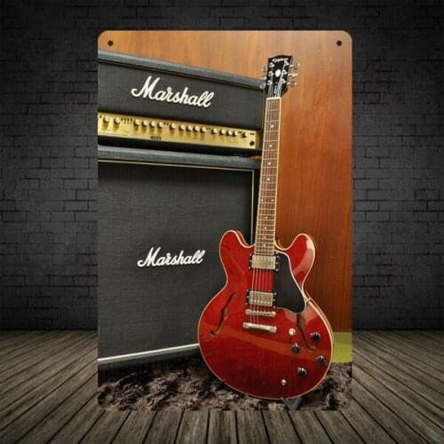 Gretsch Retro Metal Tin Sign Poster Plaque Bar Pub Club Cafe Home Plate For Wall Decor Artl Decor Home