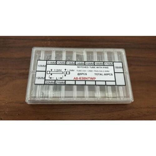Assortment of 60 PCs Notched Pin And Notched Tube Assortment for Watch Bands