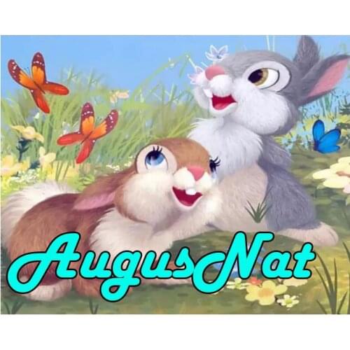 Easter diamond painting cross stitch rabbits daimont embroidery puzzle pictures 5d diamand mosaic canvas paint poster large size