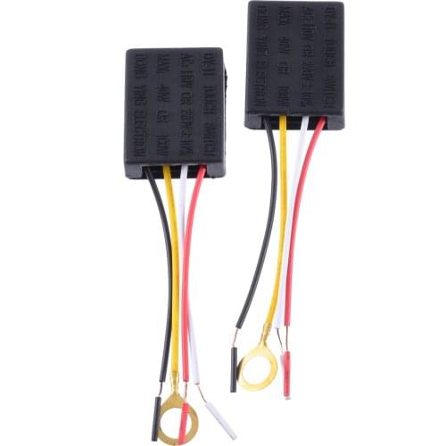 2pcs 3 Way Touch Sensor Switch Control Bulb Control Dimmer Switch Part for Desk Lamp AC 100-240V