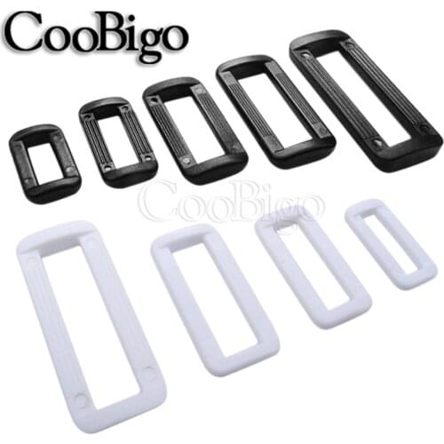 10pcs Size 25mm 32mm 38mm 51mm Loops Looploc Side Release Buckles Plastic Rectangle Rings Backpack Strap Bag Parts Accessories