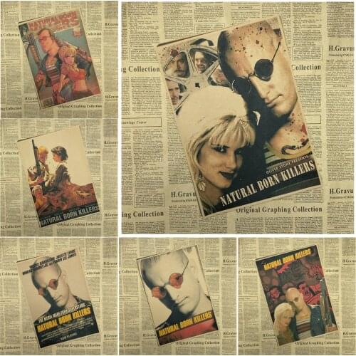 Natural Born Killers Classic Movie Kraft Paper Poster Bar Cafe Living Room Dining room Wall Decorative Paintings