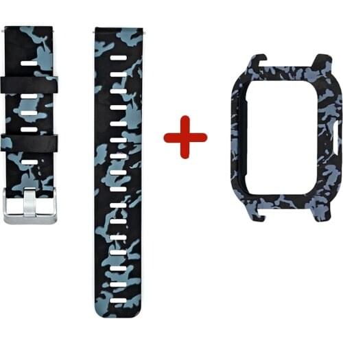 Applicable to Xiaomi Haylou LS02 strap, protective case + personalized painted silicone strap, accessories