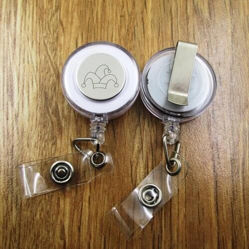Jester Hat ID Badge Reel gift for him/her friend family retractable recoil id badge holder work fun