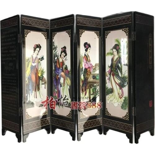 Folding And Double Faced Chinese Movable Screen Painting Decorative Picture