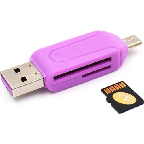2 IN 1 Card Reader USB 3.0 Micro SD TF Card Memory Reader High Speed Multi-card Writer Adapter Flash Drive Laptop Accessories