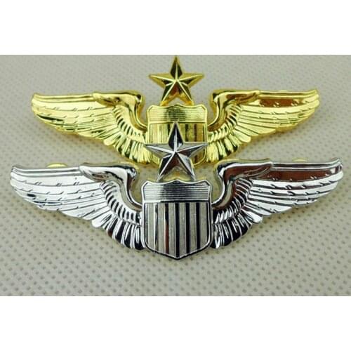 USAF US Air Force Senior Aviator Wings Badge Pin Metal Insignia OF 2 Military Store