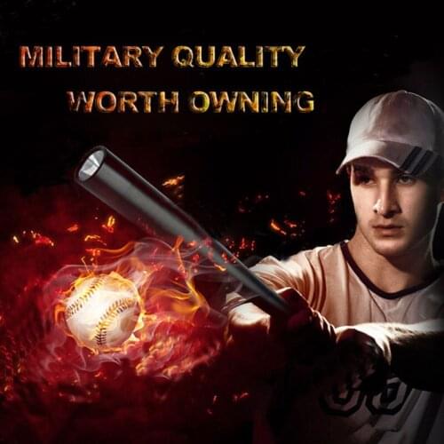 High Bright Q5 Aluminum Alloy Self Defense Baseball Bat Flashlight Extension USB Rechargeable Emergency Mace Outdoor 18650 Torch