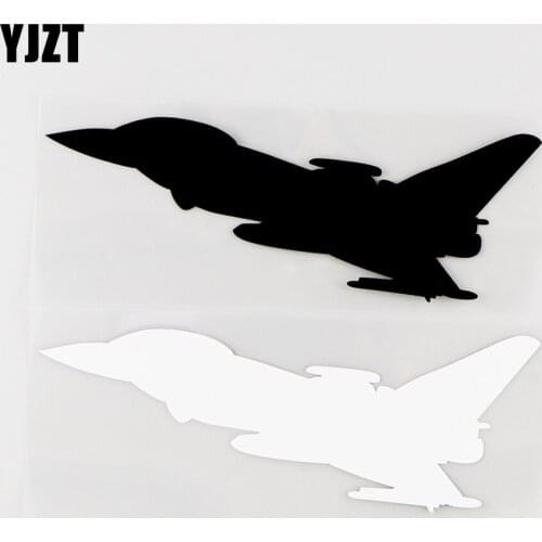 YJZT 15.4X5.2CM Vinyl Decal Aircraft Aviation Aviator Side Car Sticker Decor Black / Silver 10A-0023