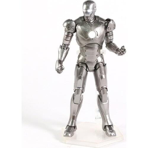 ZD Marvel Iron Man Mark II III MK2 3 Light Up 7" Action Figure Collectible Model Toy Birthday Gift