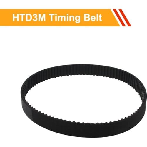HTD3M Closed loop Toothed Belt Length 240/246/249/267/270/273mm Rubber Gear Belt 10/15mm Belt Width Timing Belt for CNC Machine