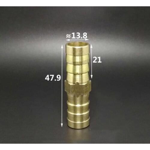 10 PCS 14mm Hose Barb Straight Splicer Brass Hosetail Fitting Adapter Coupling Water Fuel