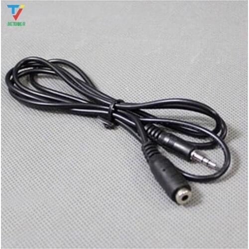 1000pcs/lot Wholesales High quality black 1.1M Stereo Audio Extension Cable 3.5mm Male to Female wholesale cheap