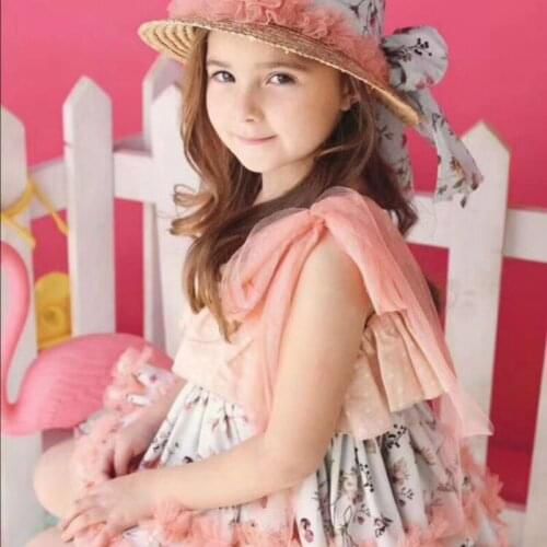 2020 Spanish Childrens Clothing Girls' Printed Polka Dot Toddler Girl party Dress Christmas Dress Girl Kids Dresses for Girls