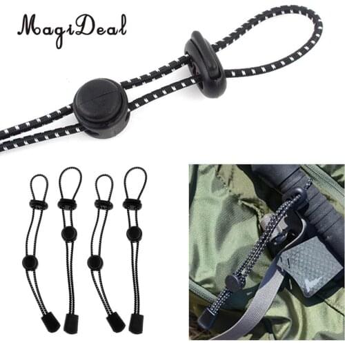 4pcs Securing Fixing Hiking Stick Walking Pole Elastic Cord for Mountaineering Backpack