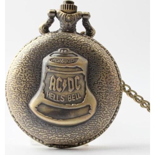 50pcs/lot Bronze Hells Bell Quartz Pocket Watch Necklace New Arrival Fashion Pendant Gift Men Women Watches