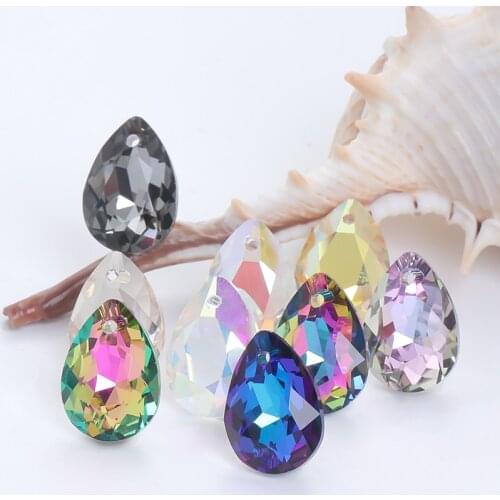 6x9mm Shiny Glass Pendants K9 Glass Crystals Rhinestone Jewelry Making Accessories Earring Making Stones10 pieces