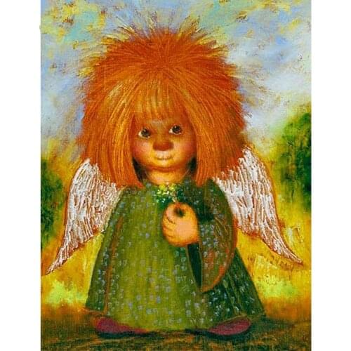 5D DIY Diamond Painting Angel Embroidery Full round Diamond Cross Stitch Rhinestone Mosaic Painting RD2011