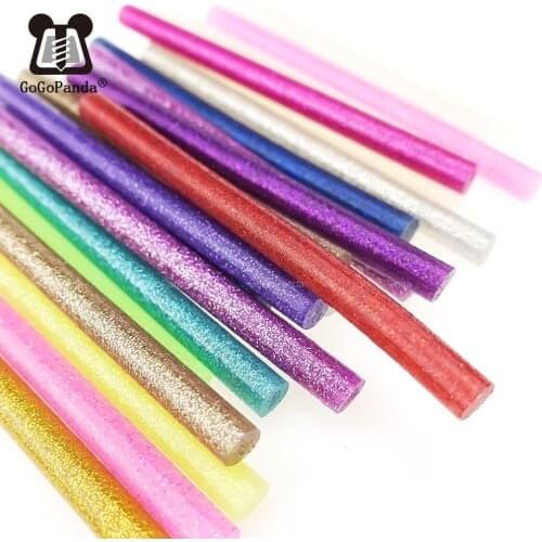 Free shipping 10PCS 7mm X100mm Hot Melt Glue Sticks for DIY Craft Phone Case Alloy Toy Art Model Album Repair Adhesive Red Green