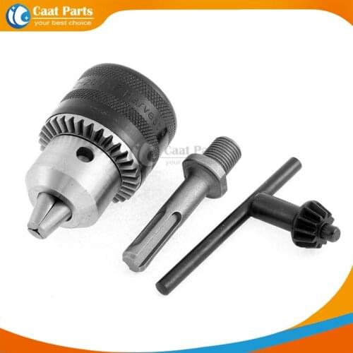 Free shipping! 1.5-13mm Drill Chuck 1/2" 20UNF with Key and Adaptor for Electric Drills Power Tools Accessories