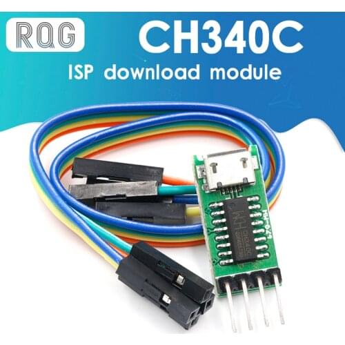 CH340C Micro USB to TTL Serial Port ISP Download Module 5V/3.3V 500ma Replace CP2102 CH340G CH340T For STM32 51 With DuPont Line