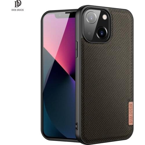 Case For iPhone 13 6.1'' DUX DUCIS Fino Series Woven Fabric Back Case Protecting Case Support Wireless Charging Supper