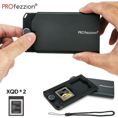 XQD /CFexpress Type B Memory Card Case Holder Soft Interior Not Deformed Not Loose Anti-Shock Dustproof Storage Box Mini Compact