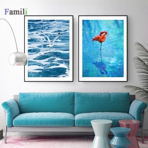 Nordic Decoration Motivational Poster and Prints Life Quote Sea Landscape Wall Art Canvas Painting Decorative Picture Home Decor