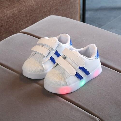 2021 Children Sneakers Luminous LED Non-slip Boys Girls Baby Toddler Shoes 1-8 Years Kids Comfortable Running Sports Shoes