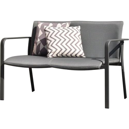 Zq Balcony Couch Long Sunshine Room Terrace Courtyard Garden Simple Leisure Aluminum Shower-Resistant Outdoor Desk-Chair