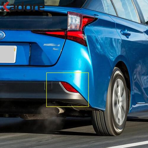 For Toyota Prius Hatchback 2019 2020 Chrome Rear Reflector Fog Light Lamp Cover Sticker Decoration Trim Accessories