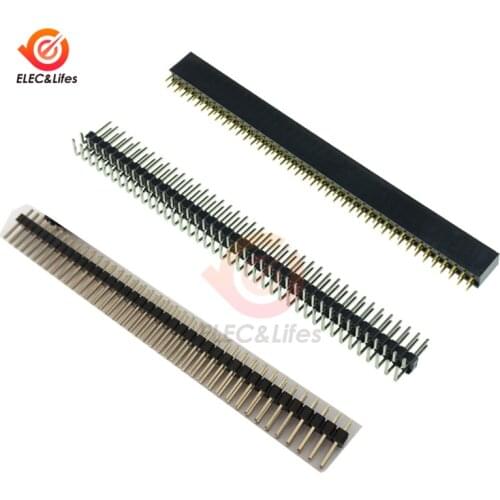 5Pcs 2X40 PIN Double Row Male/ Female Connector 2.54mm PCB Pin Header Connectors for LED light Lamp Strip