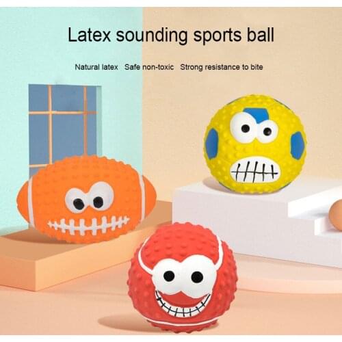Dog toys Pets latex Vocal toys Bite resistant Relieving boredom poodle Kirky Small medium sized dog gnaw rugby Football pet toy