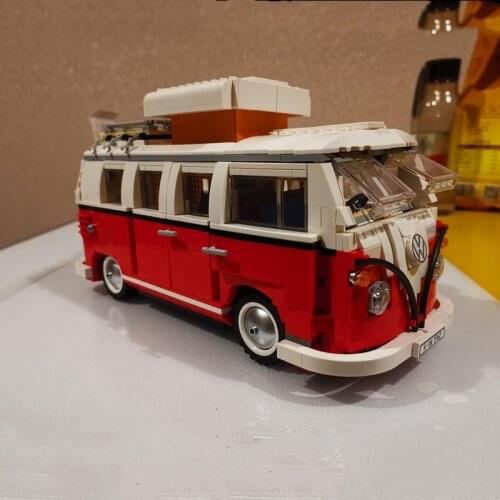 1354PCS Technic Ideas Bus Creator VW T1 Camper Bricks Van Car Bluding Blocks Compatible 10220 DIY Toys Christmas Gift