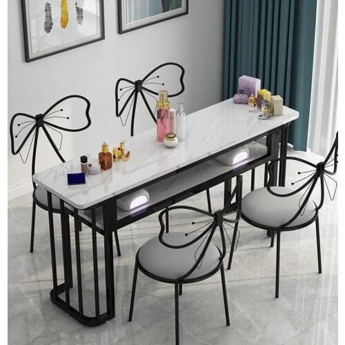 Manicure table and chair set net Red North European and American nail table simple economic single small double manicure table