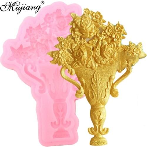 Mujiang Sugarcraft Rose Flower Border Silicone Molds Cupcake Topper Fondant Mold Cake Decorating Tools Chocolate Gumpaste Moulds