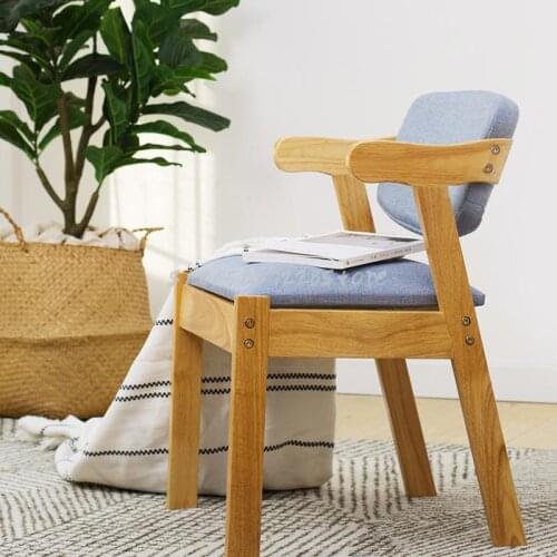 Nordic Solid Wood Dining Chair Household Make-up Chair Desk Chair Back Dormitory Students Study Writing Chair