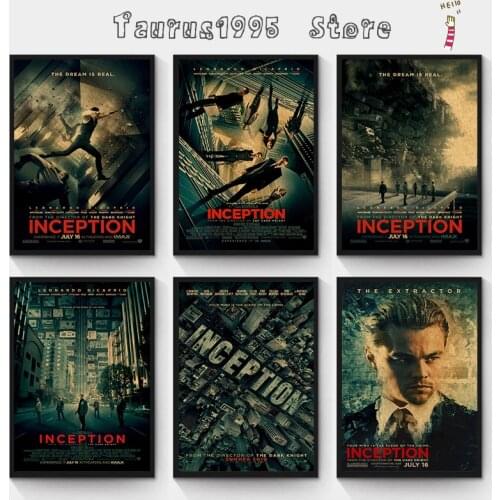 New Higt Quality,Inception/Leonardo DiCaprios film classic movie/kraft paper/bar poster/Retro Poster/decorative painting