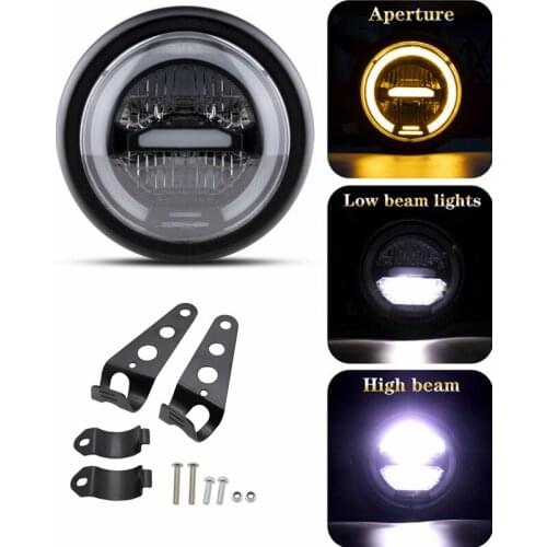 NEW 6.5 inch Universal Cafe Racer Vintage Motorcycle LED Head lamp Headlamp distance light Refit motorcycle headlight Cafe Racer