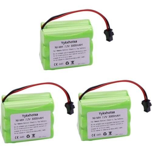 Upgrade NI-MH Battery 7.2v 3000mAH AA battery X model for rc cars Telerobot boat Tank toys tools model 7.2 v Electric toys parts