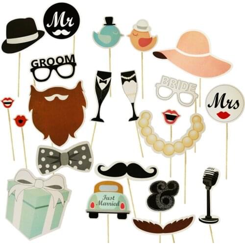 Party Props Photo Booth Accessories Funny Lips Mustache Pipe Photo Booth Props Photocall Kits Birthday Wedding Party Decoration