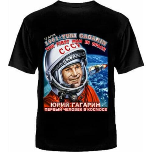Russian Space Astronaut GAGARIN T-Shirt Russia Putin Military Cult Summer Cotton Short Sleeve O-Neck Mens T Shirt New S-3XL