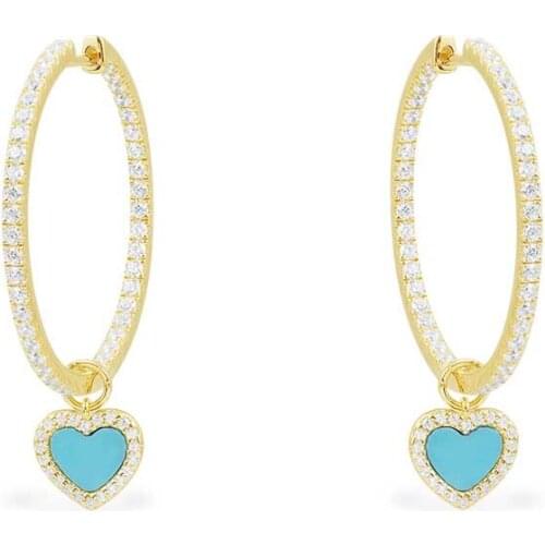 925 sterling silver sky blue earrings for ladies, free mail and gift